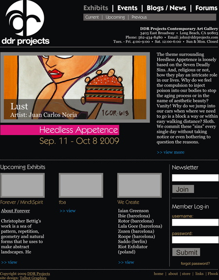 DDR Projects Art Gallery Unused Layout